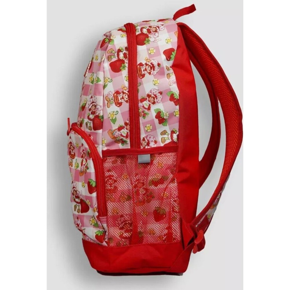 Strawberry Shortcake Allover Print 18" Girls School Backpack Laptop Pocket New - Picture 2 of 4